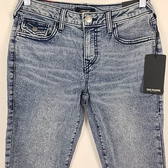 NWT True Religion Jennie Curvy Mid Rise Super Skinny Jeans - Size 26